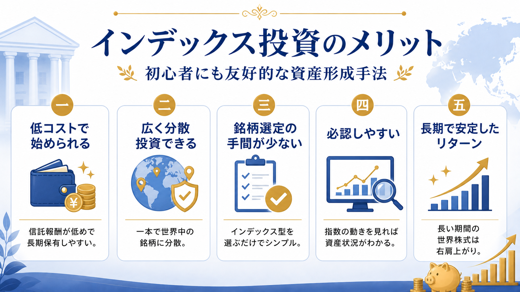 インデックス投資のメリット